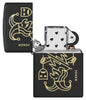 Zippo Masked Joker Design Black Matte Windproof Lighter with its lid open and unlit.