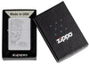 Zippo Mohawk Skull Design High Polish Chrome Windproof Lighter in its packaging.