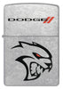 Front shot of Zippo Dodge Street Chrome Windproof Lighter.