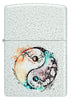 Front view of Zippo Floral Yin and Yang Design Glacier Windproof Lighter.
