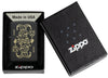 Zippo Masked Joker Design Black Matte Windproof Lighter in its packaging.