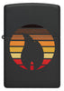Front view of Zippo Colorblock Zippo Design Black Matte Windproof Lighter.
