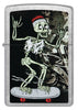 Front view of Zippo Skateboard Street Chrome Windproof Lighter.