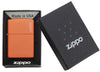 231ZL Orange Matte Lighter with Zippo Logo