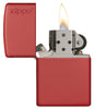 233ZL, Red Matte Lighter with Zippo Logo