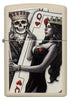 29393, Skull King Queen Card with Queen of Hearts, Color Image, Cream Matte Finish