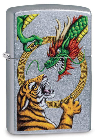 Chinese Dragon Street Chrome Design Lighter