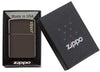 Brown Zippo Logo windproof lighter in packaging