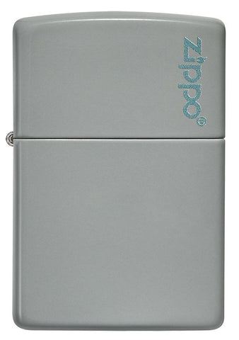 Classic Flat Grey Zippo Logo Windproof Lighter