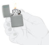 Classic Flat Grey Zippo Logo Windproof Lighter