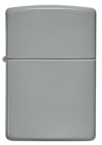 Front of Flat Grey Windproof Lighter