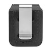 Back image of Black Lighter Pouch- Clip, showing the metal clip